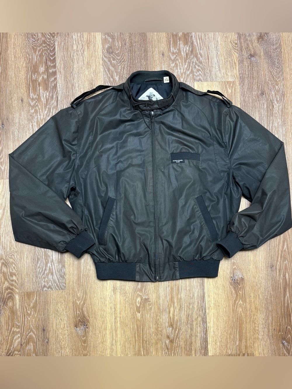 Men's Black Bomber Jacket - Classic Zip-Up